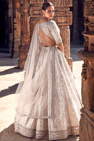 Beige turkish gota ekru lehenga set