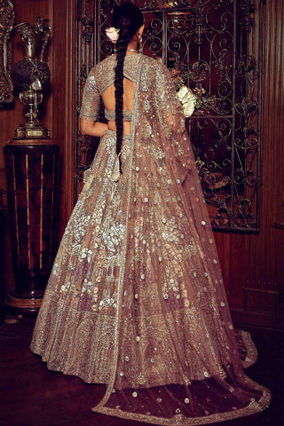 Pink palace of provence - aged lavender lost in time lehenga