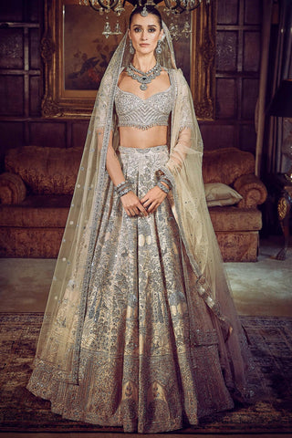 Peach starlight masai lost in time lehenga