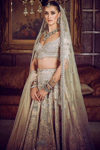 Peach starlight masai lost in time lehenga