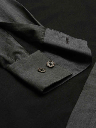 Black grey cotton shirt