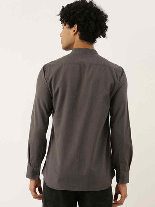 Black grey cotton shirt