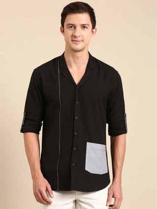 Black malai cotton shirt