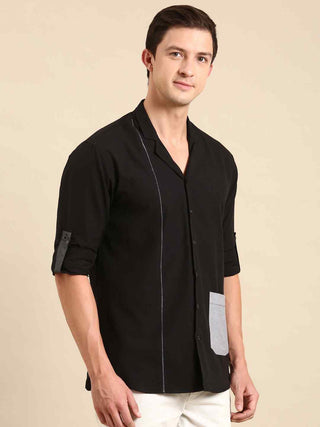 Black malai cotton shirt