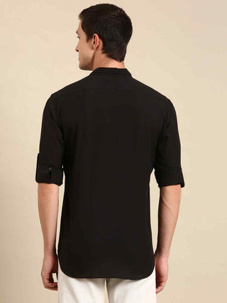 Black malai cotton shirt