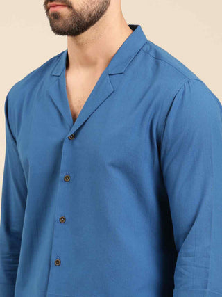 Blue malai cotton shirt