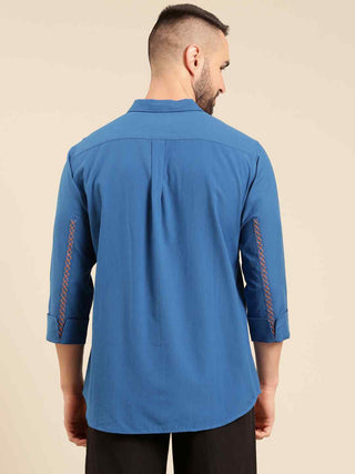 Blue malai cotton shirt