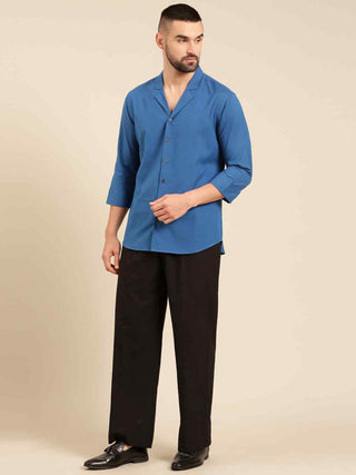 Blue malai cotton shirt