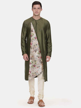 Mehendi green kurta and churidaar