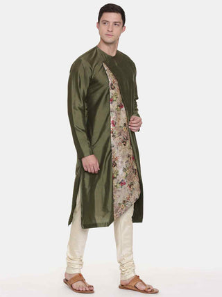 Mehendi green kurta and churidaar