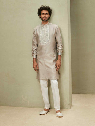 Gray contemporary classic kurta and pants