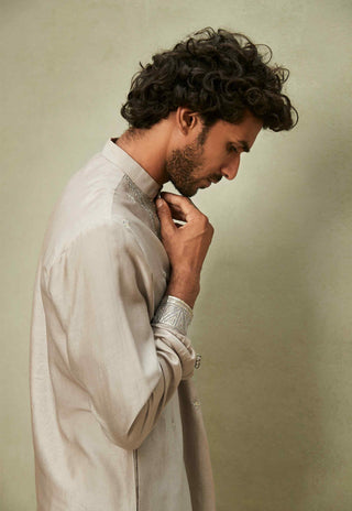 Gray contemporary classic kurta and pants