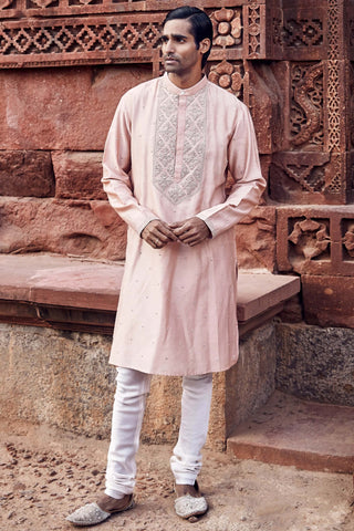 Peach gulab nawab kurta and pants