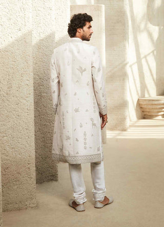 Ivory impact embroidered sherwani set