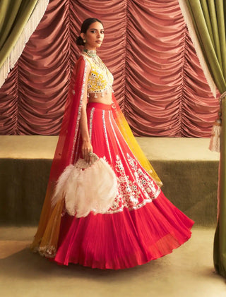 Kamala rani pink choli, lehenga and dupatta