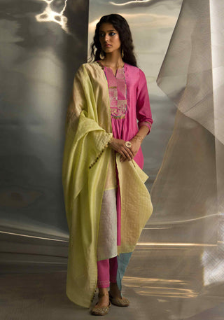 Bloom pink kurta set