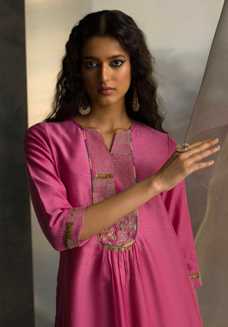 Bloom pink kurta set