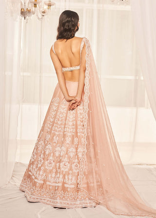 Blush pink bridal lehenga set