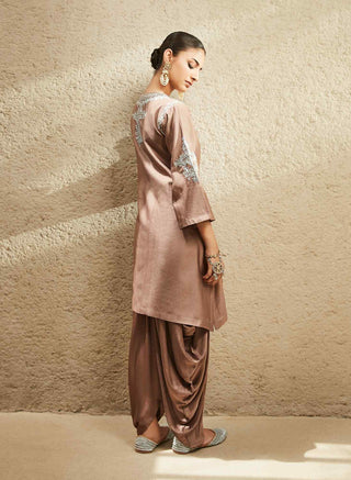 Brown classic kurta and dhoti