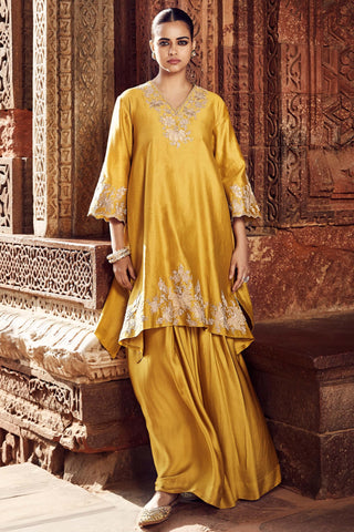 Sona patti hukum kurta and drape skirt