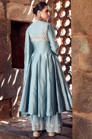 Aqua  sona patti naqashi kurta set