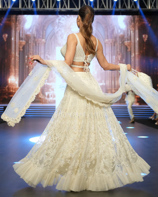 Ivory pearl lehenga