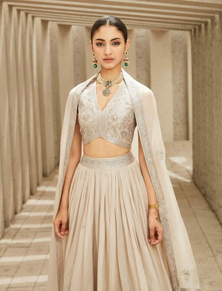 Ivory heritage lehenga set