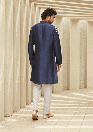 Navy heritage noir kurta and pants