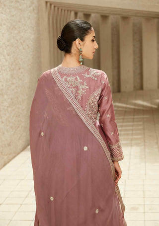 Pink neo-classic angrakha kurta set