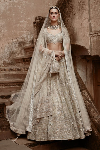 Beige aurum udaibagh lehenga set