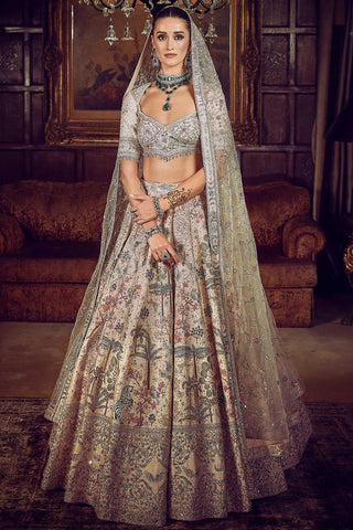 Beige wanderlust peach sky masai lost in time lehenga