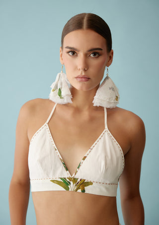 Off-white banana tree applique top and shorts