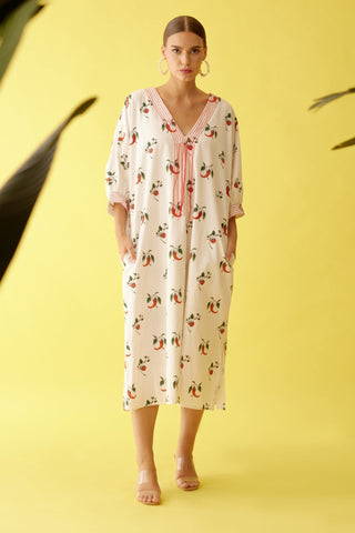 Off-white chilli print midi dress