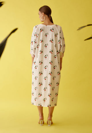 Off-white chilli print midi dress