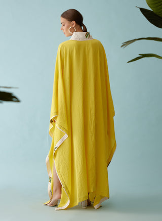 Yellow kimono sleeves overgarment