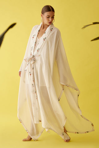 Cream kimono sleeves overgarment