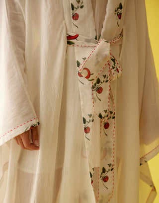 Cream kimono sleeves overgarment