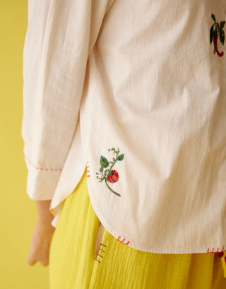 Cream chilli applique shirt