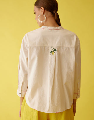 Cream chilli applique shirt