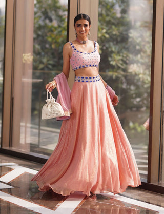 Ruhi pink lehenga set