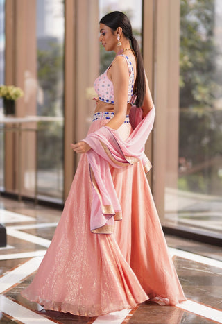 Ruhi pink lehenga set