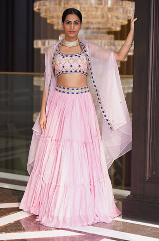 Reana pink lehenga set