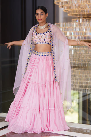 Reana pink lehenga set