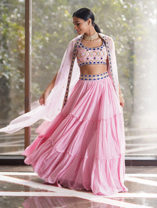 Reana pink lehenga set