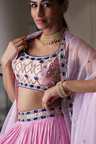 Reana pink lehenga set