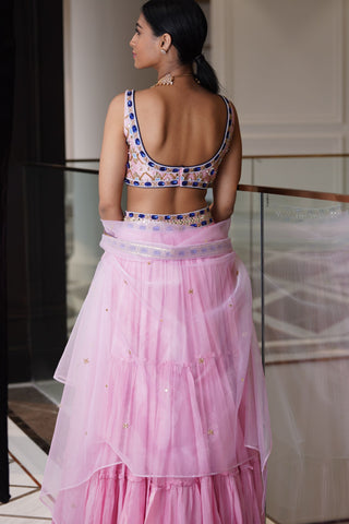 Reana pink lehenga set