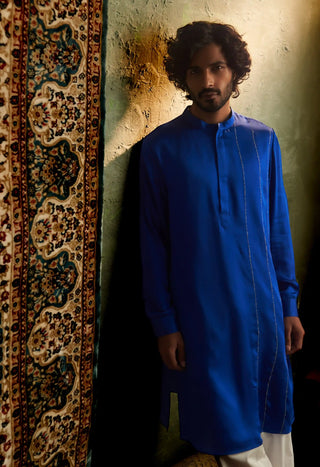 Blue prarambh kurta and pants