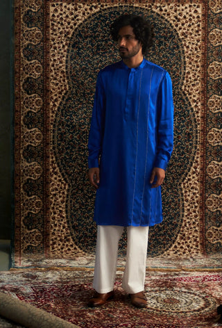 Blue prarambh kurta and pants