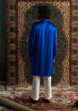 Blue prarambh kurta and pants