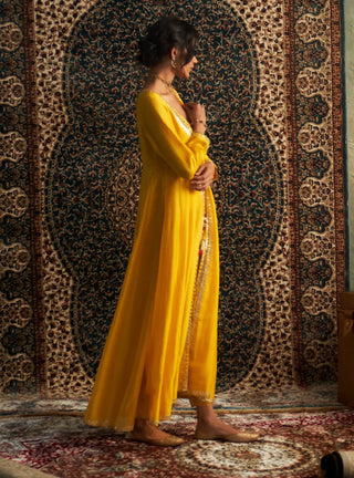 Marigold embroidered choga set